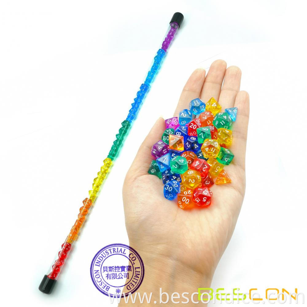 Mini Gathering Dice Set Rainbow Tube 49pcs 4